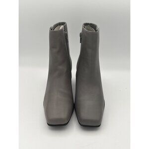 Women’s AJ Valenci Size 7 Grey Leather Heeled Square-Toes Boots